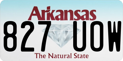 AR license plate 827UOW