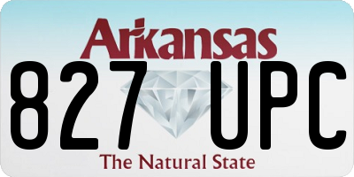 AR license plate 827UPC