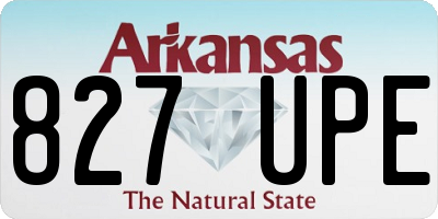 AR license plate 827UPE