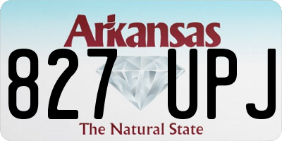 AR license plate 827UPJ