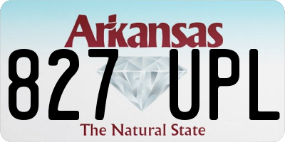 AR license plate 827UPL
