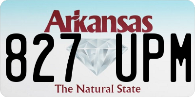 AR license plate 827UPM