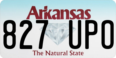 AR license plate 827UPO
