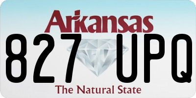 AR license plate 827UPQ