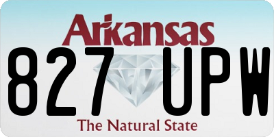 AR license plate 827UPW