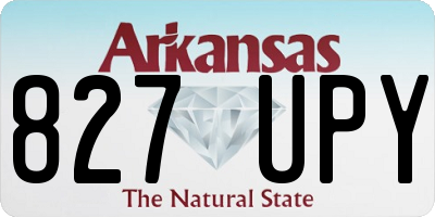 AR license plate 827UPY