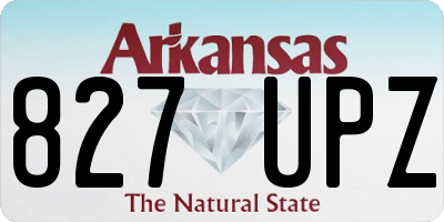 AR license plate 827UPZ