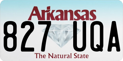 AR license plate 827UQA