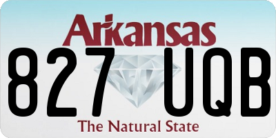 AR license plate 827UQB