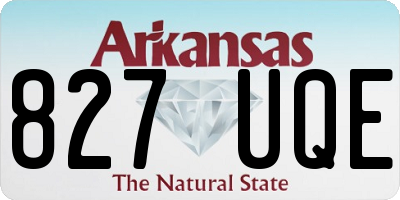AR license plate 827UQE