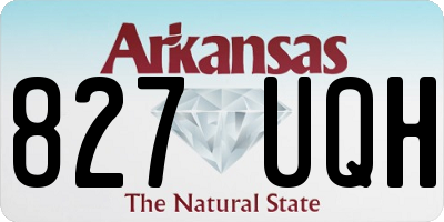 AR license plate 827UQH