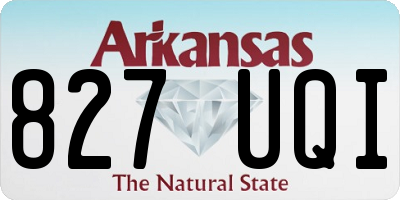 AR license plate 827UQI