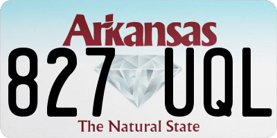 AR license plate 827UQL