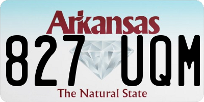 AR license plate 827UQM