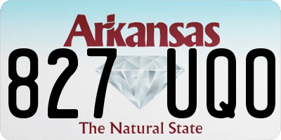 AR license plate 827UQO