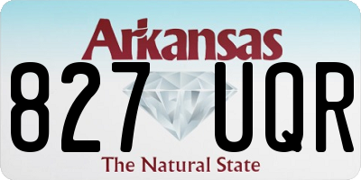 AR license plate 827UQR