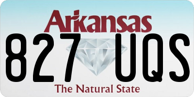 AR license plate 827UQS