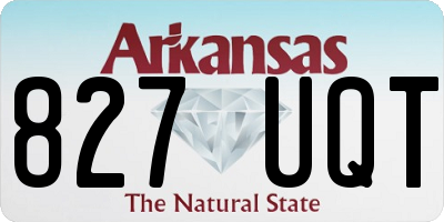 AR license plate 827UQT