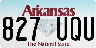 AR license plate 827UQU