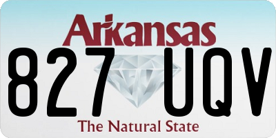 AR license plate 827UQV