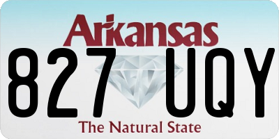 AR license plate 827UQY
