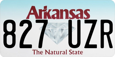 AR license plate 827UZR