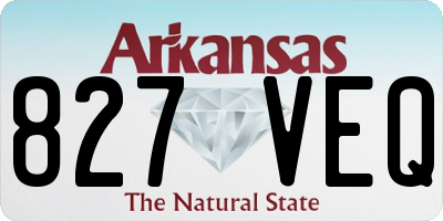AR license plate 827VEQ