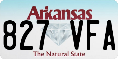 AR license plate 827VFA