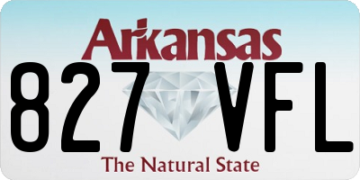 AR license plate 827VFL