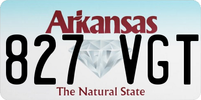AR license plate 827VGT