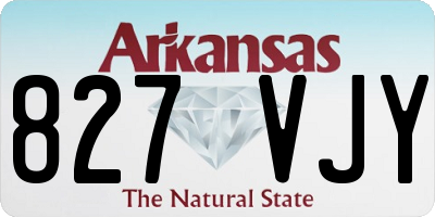 AR license plate 827VJY