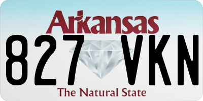 AR license plate 827VKN