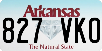 AR license plate 827VKO