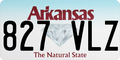 AR license plate 827VLZ