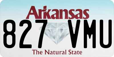 AR license plate 827VMU