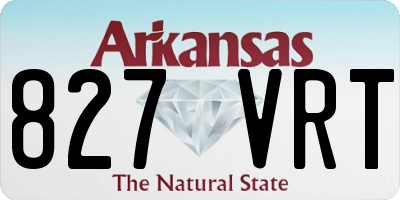 AR license plate 827VRT