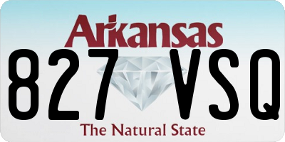 AR license plate 827VSQ