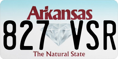 AR license plate 827VSR