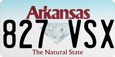 AR license plate 827VSX