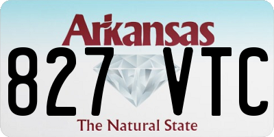AR license plate 827VTC