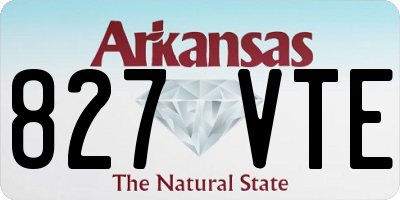 AR license plate 827VTE