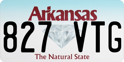 AR license plate 827VTG