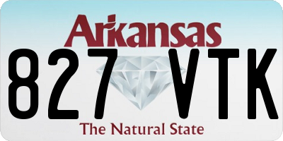 AR license plate 827VTK