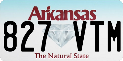 AR license plate 827VTM