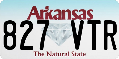 AR license plate 827VTR