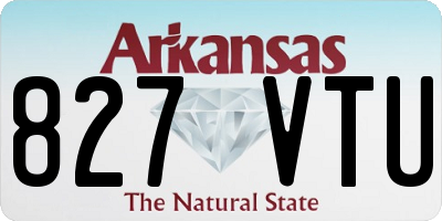 AR license plate 827VTU