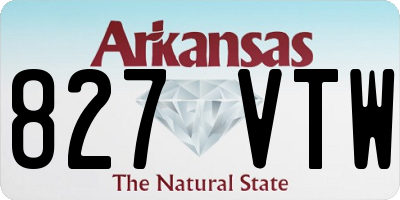 AR license plate 827VTW