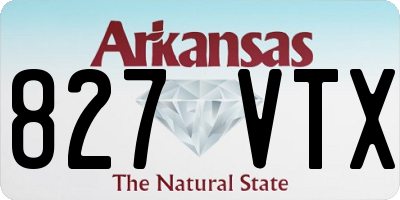 AR license plate 827VTX
