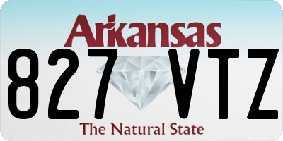 AR license plate 827VTZ