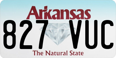 AR license plate 827VUC